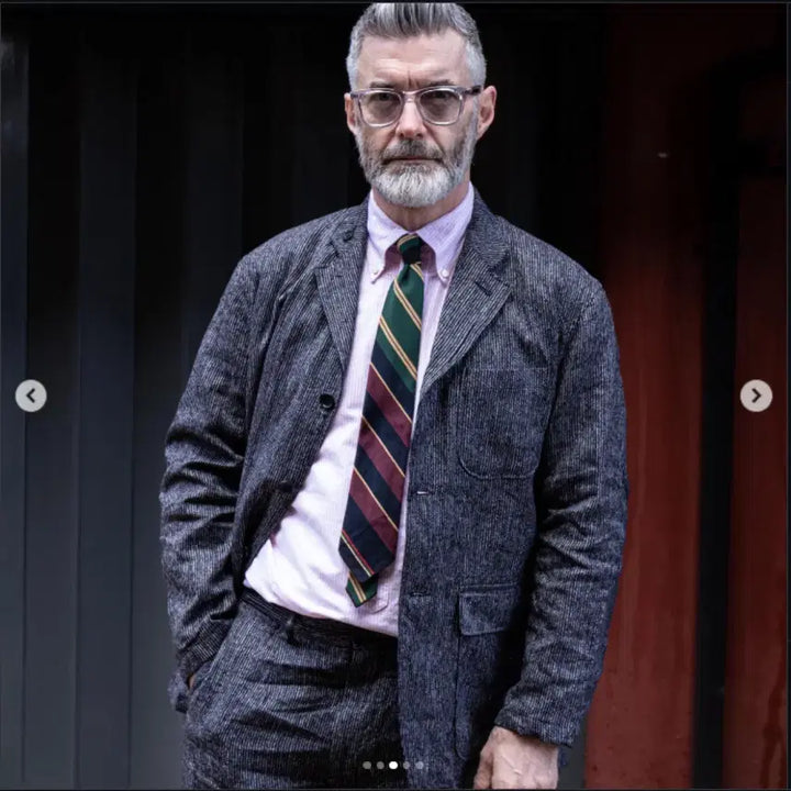 [BUNJANG] Engineered Garments Andover Jacket Linen Stripe / 엔지니어드 가먼츠 리넨 스트라이프 앤도버 자켓