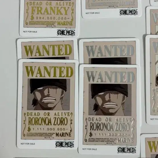 [BUNJANG] One Piece Wanted Poster Cards (Baekdabang Collaboration) / 원피스 수배서 카드 굿즈(빽다방 콜라보)