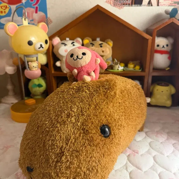 [BUNJANG] Pink Monkey Capybara Large Plush / 핑크몽키 카피바라상 대형