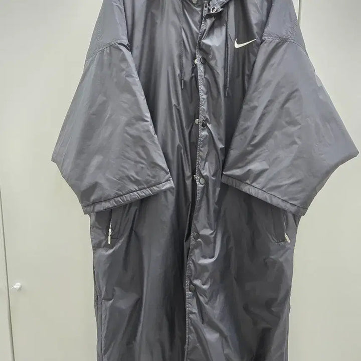 [BUNJANG] Nike Hooded Long Coat - Black / 나이키 후드 코트 블랙 롱 아우터
