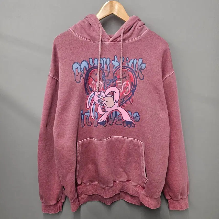 [BUNJANG] Compagno Brushed Pigment Hoodie Indie Pink / 꼼파뇨 기모 피그먼트 후드티 인디핑크