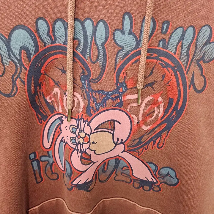 [BUNJANG] Compagno Brushed Pigment Hoodie Indie Pink / 꼼파뇨 기모 피그먼트 후드티 인디핑크