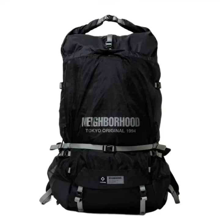 [BUNJANG] Neighborhood x Helinox Light Roll Top Backpack Black / 네이버후드 x 헬리녹스 라이트 롤 탑 백 팩 블랙
