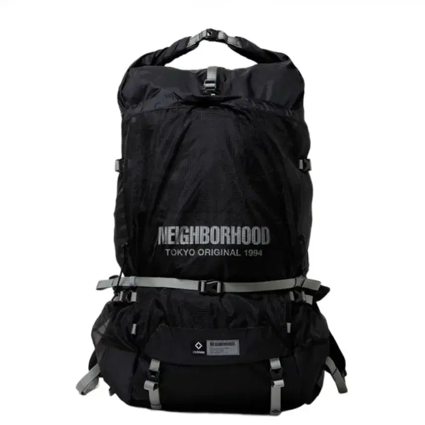 [BUNJANG] Neighborhood x Helinox Light Roll Top Backpack Black / 네이버후드 x 헬리녹스 라이트 롤 탑 백 팩 블랙