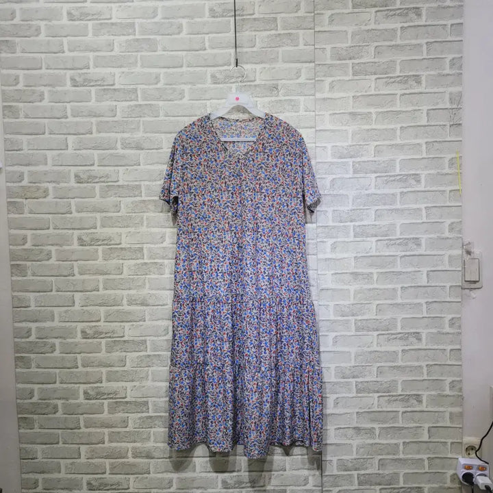 [BUNJANG] Flower Span Dress Free Size / ㄹ54 플라워 스판 원피스 F