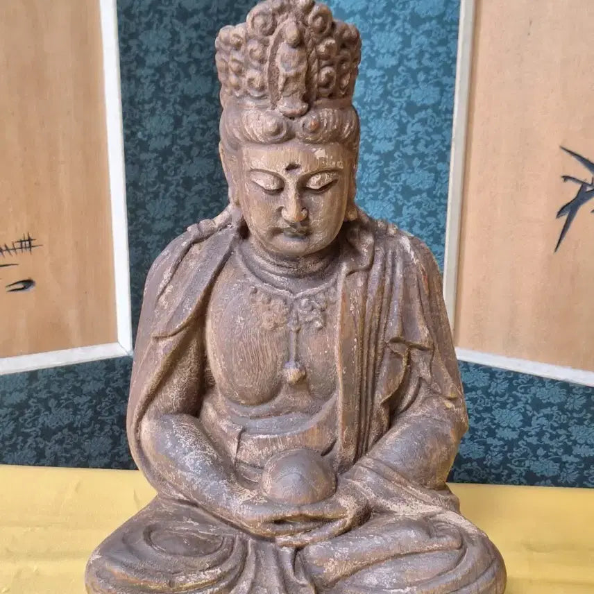 [BUNJANG] Wooden Buddha Statue / 연대감좋은  목불 부처님