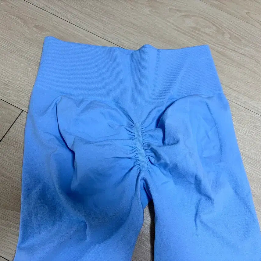 [BUNJANG] High-Waisted Hip-Up Leggings - Blue - Medium / (새상품 블루) 힙업 레깅스