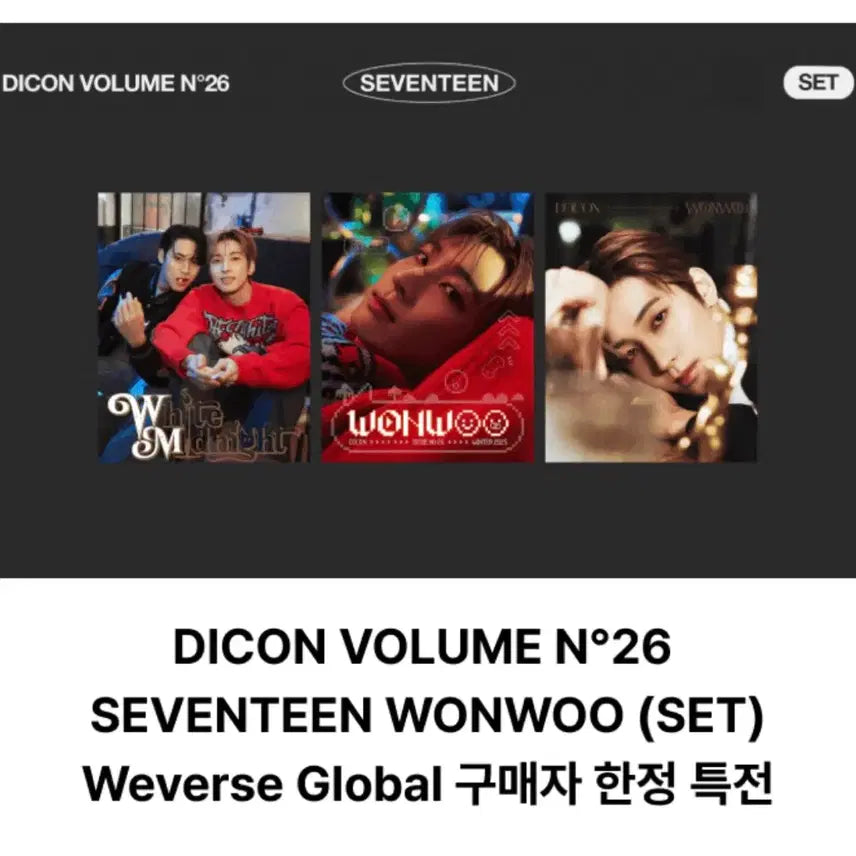 [BUNJANG] SEVENTEEN Wonwoo Mingyu Dicon Lucky Draw Photocard Bundle Set / 원우 민규 디아이콘 양도 (네고가능)