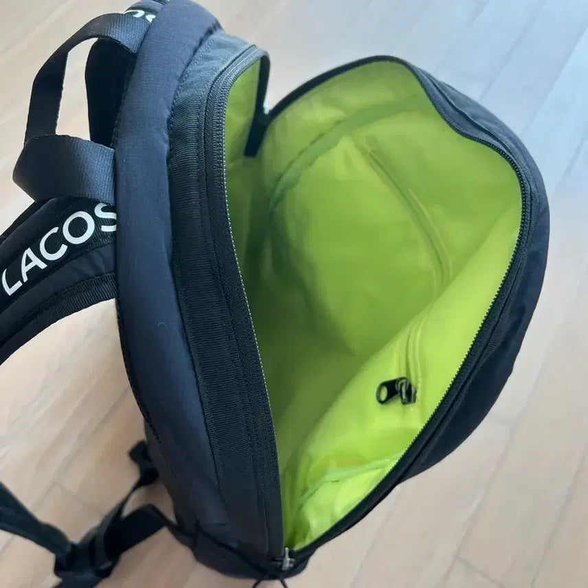 [BUNJANG] Lacoste FAIRPLAY Collaboration Black Backpack / 라코스테 블랙 백팩 FAIRPLAY 콜라보