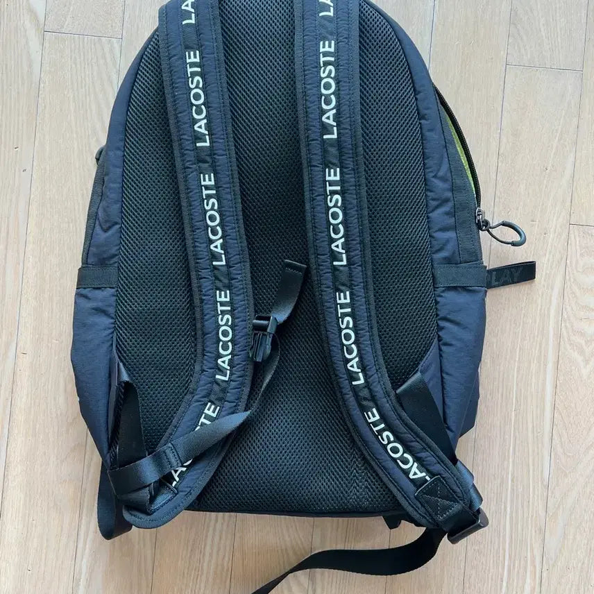 [BUNJANG] Lacoste FAIRPLAY Collaboration Black Backpack / 라코스테 블랙 백팩 FAIRPLAY 콜라보