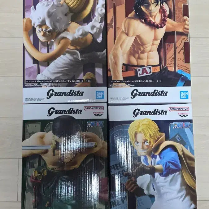 [BUNJANG] One Piece Grandista Luffy, Ace, Sabo, Zoro Figure 4-Set / 원피스 그란디스타 루피,에이스,사보,조로 피규어 4종 세트 판매합니다.