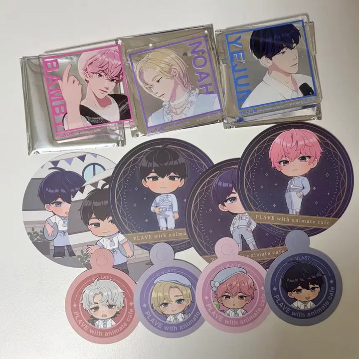 [BUNJANG] PLAVE Animate Cafe Exclusive Coaster Bundle Set (YeJun, Bambi, Noah) / 일괄 플레이브 애니메이트 카페 특전 코스터 음료픽 예준 밤비 노아