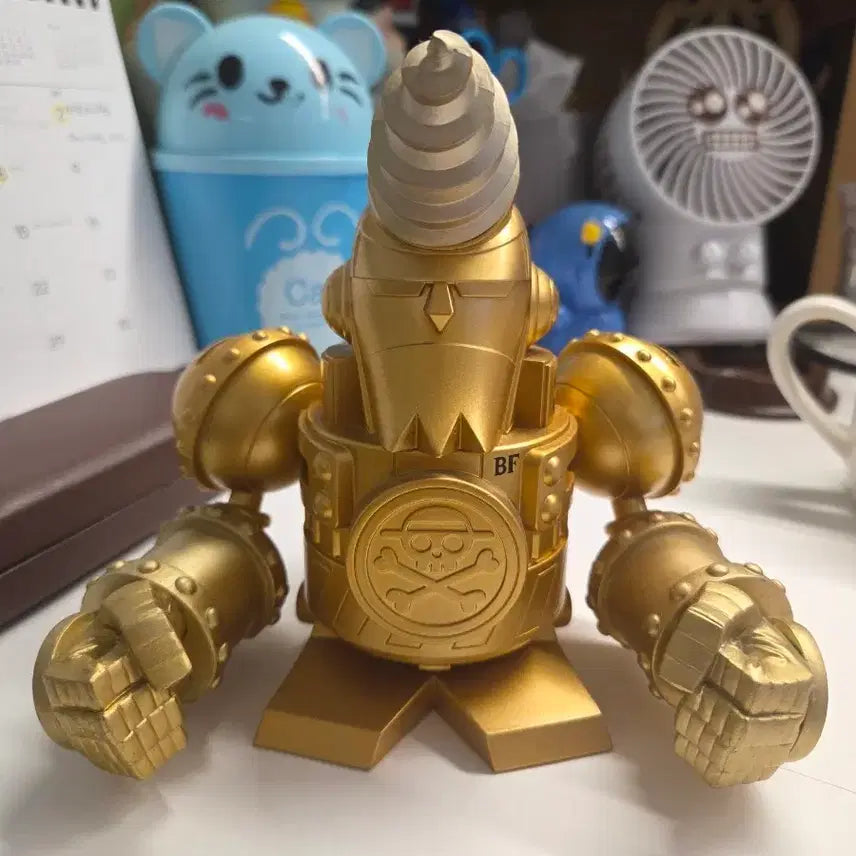 [BUNJANG] One Piece Franky General Gold Coin Bank Figure (No Box) / 원피스 프랑키 장군 골드 저금통 피규어(노박스)