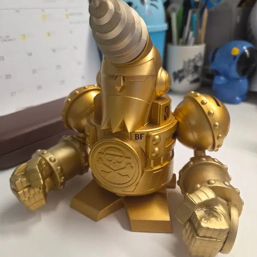 [BUNJANG] One Piece Franky General Gold Coin Bank Figure (No Box) / 원피스 프랑키 장군 골드 저금통 피규어(노박스)