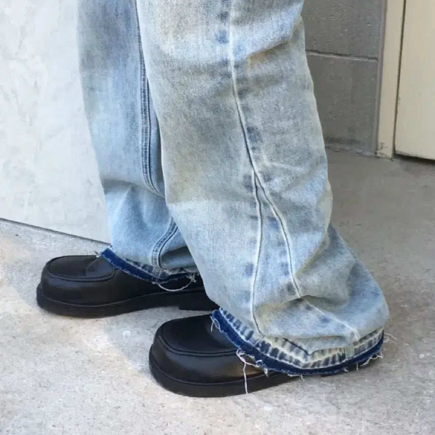 [BUNJANG] Access Washing Flare Denim Pants / 엑세스 워싱 플레어 데님 팬츠