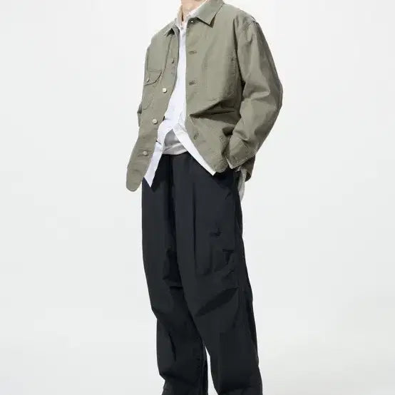 [BUNJANG] Uniqlo GU Collaboration Parachute Pants XL Black / 유니클로 gu 파라슈트 XL 블랙