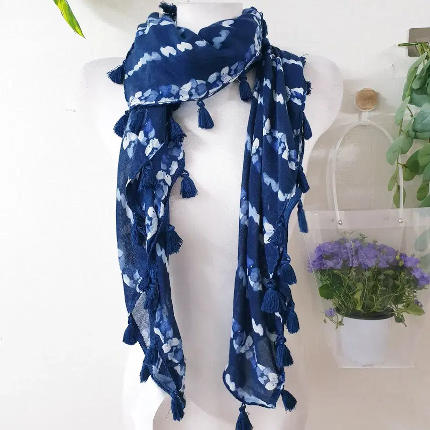 [BUNJANG] Hollister Diamond Pattern Scarf Muffler Blue / 홀리스터 마름모 스카프 머플러 블루
