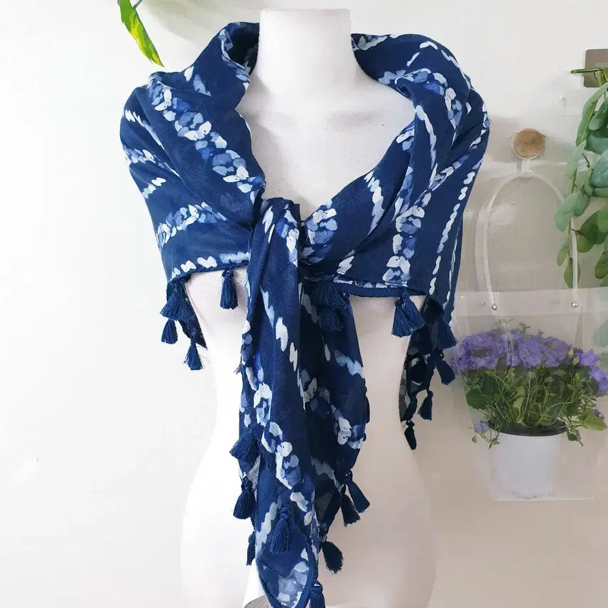 [BUNJANG] Hollister Diamond Pattern Scarf Muffler Blue / 홀리스터 마름모 스카프 머플러 블루