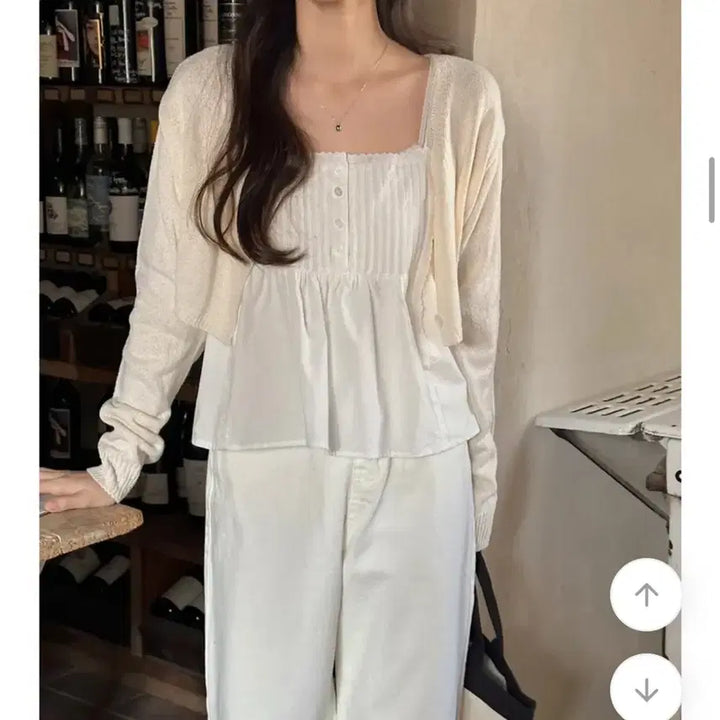 [BUNJANG] Shopperland Crop Cardigan / 쇼퍼랜드 크롭 가디건