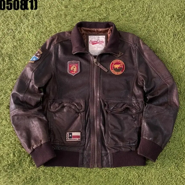 [SOLD OUT] 오리지날 DOHC 가죽 항공 점퍼 브라운 L