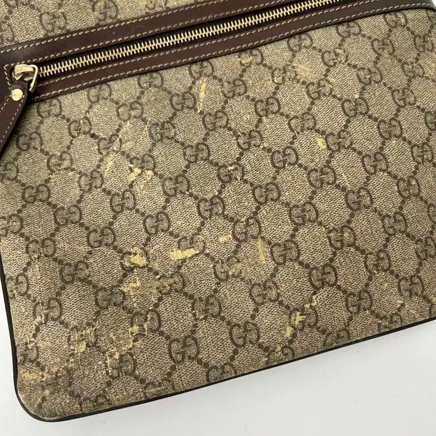 [BUNJANG] Gucci GG Supreme Flat Crossbody Shoulder Bag / 구찌 GG수프림 플랫 크로스백 숄더백