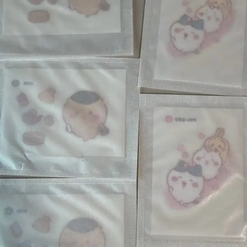 [BUNJANG] Munjakwi Bagel Chip Mini Stickers Bundle Set / 먼작귀 올리브영 베이글칩 띠부씰 5장 일괄 판매