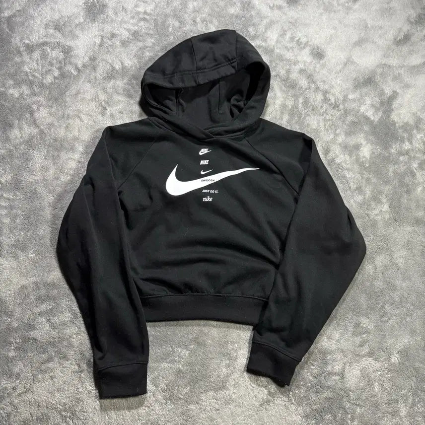 [BUNJANG] Nike Swoosh Crop Hoodie / 나이키 스우시 크롭 후드티
