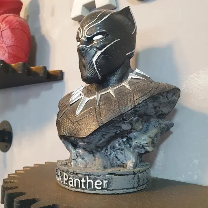 [BUNJANG] Marvel Black Panther, Doctor Strange, Vision, Spider-Man, Ant-Man, Iron Man Bust Figures (Set of 6) / 마블 블랙팬서/닥터스트레인지/비전/스파이더맨/앤트맨/아이언맨 흉상 피규어