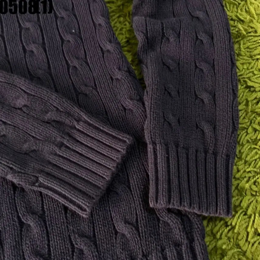 [BUNJANG] Polo Ralph Lauren Navy Cable Knit Sweater XS / 폴로 랄프로렌 네이비 꽈배기 니트 XS