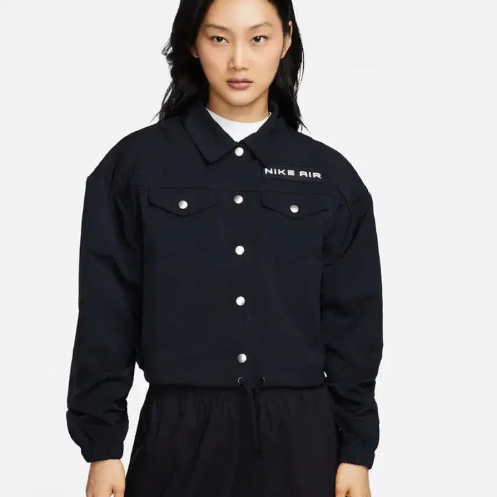 [BUNJANG] Nike Swoosh Crop Jacket / 나이키 스우시 크롭 자켓