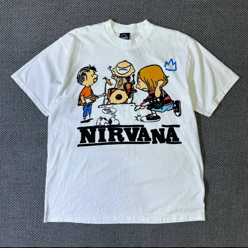 [BUNJANG] Nirvana Snoopy Graphic T-Shirt (L/XL) / NIRVANA 너바나 락밴드 스누피 티셔츠 (L/XL)