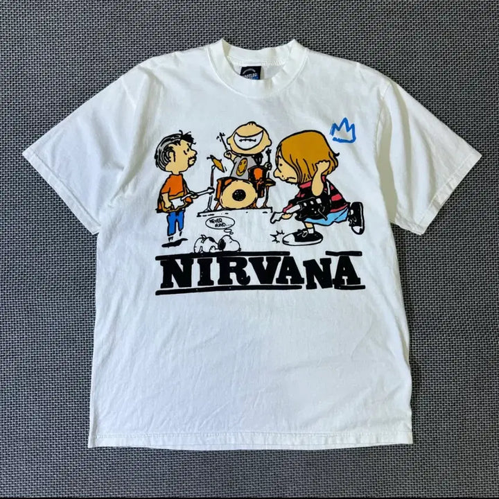 [BUNJANG] Nirvana Snoopy Graphic T-Shirt (L/XL) / NIRVANA 너바나 락밴드 스누피 티셔츠 (L/XL)