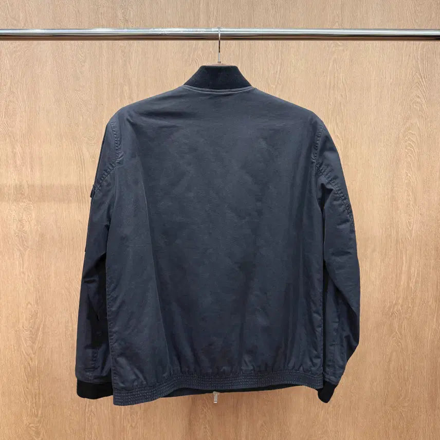 [BUNJANG] Theory Cotton Nylon MA-1 Blouson Zip-Up Jacket / 띠어리 코튼 나일론 MA-1 블루종 집업 자켓 미니멀 포켓 점퍼 블랙