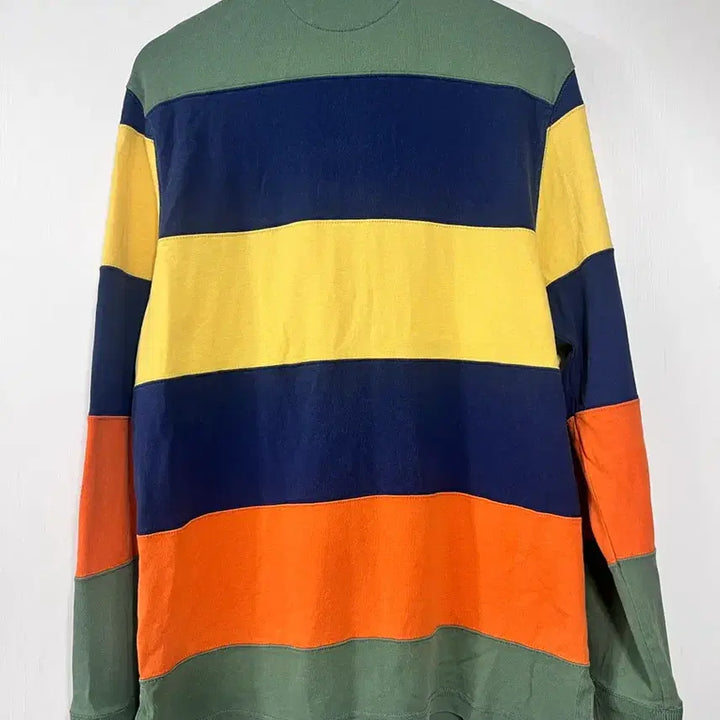 [BUNJANG] Polo Rugby Long-Sleeve Multi-Stripe T-Shirt / 폴로 럭비 셔츠 멀티 스트라이프 긴팔티