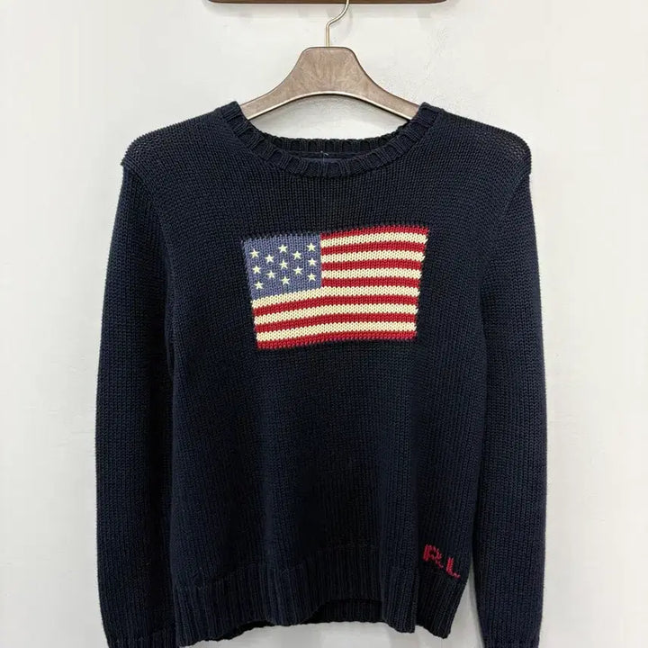 [BUNJANG] Polo Ralph Lauren American Flag Knit Sweater / 폴로랄프로렌 아메리칸 플래그 성조기 니트 스웻터 A3854