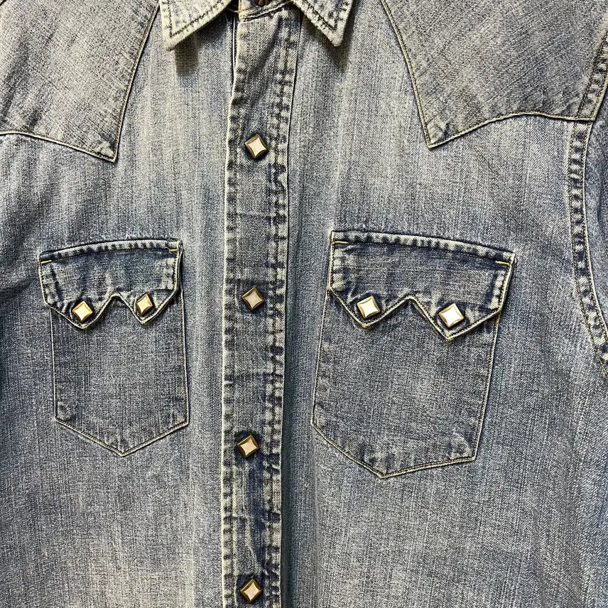 [BUNJANG] RRL Ralph Lauren Western Denim Shirt / 더블알엘 랄프로렌 웨스턴 데님 셔츠
