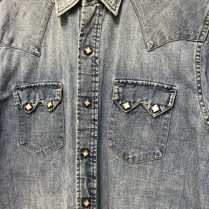 [BUNJANG] RRL Ralph Lauren Western Denim Shirt / 더블알엘 랄프로렌 웨스턴 데님 셔츠