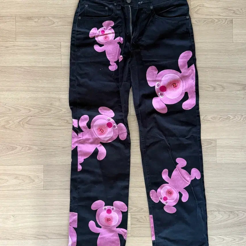 [BUNJANG] Laugher Surprising Doll Pants (28) / 라퍼 서프라이징 돌 팬츠 핑크 블랙 28