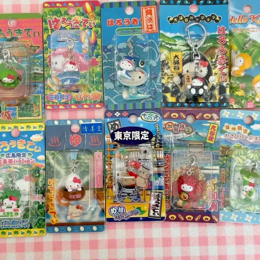 [BUNJANG] Vintage Hello Kitty Regional Limited Keychain (Miyagi/Shiga/Tokyo) / 고전 헬로키티 지역한정 키홀더/키링 (미야기/시가/도쿄 등)