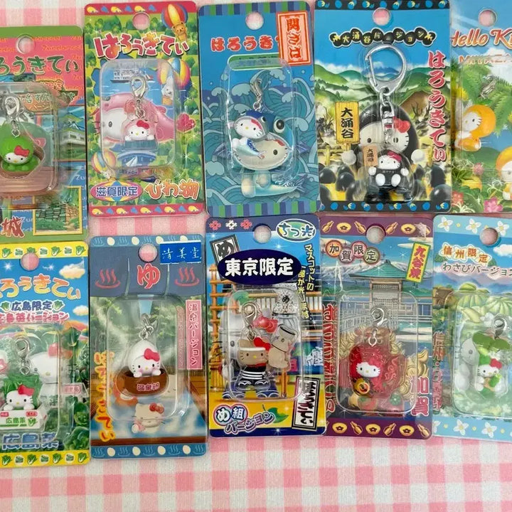 [BUNJANG] Vintage Hello Kitty Regional Limited Keychain (Miyagi/Shiga/Tokyo) / 고전 헬로키티 지역한정 키홀더/키링 (미야기/시가/도쿄 등)