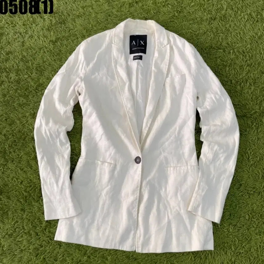 [BUNJANG] Armani Exchange White Linen Blazer / 알마니 익스체인지 화이트 린넨 블레이저