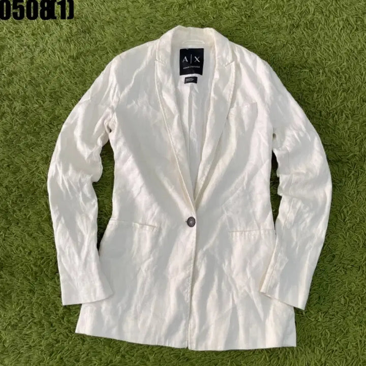 [BUNJANG] Armani Exchange White Linen Blazer / 알마니 익스체인지 화이트 린넨 블레이저