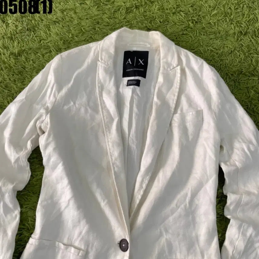 [BUNJANG] Armani Exchange White Linen Blazer / 알마니 익스체인지 화이트 린넨 블레이저