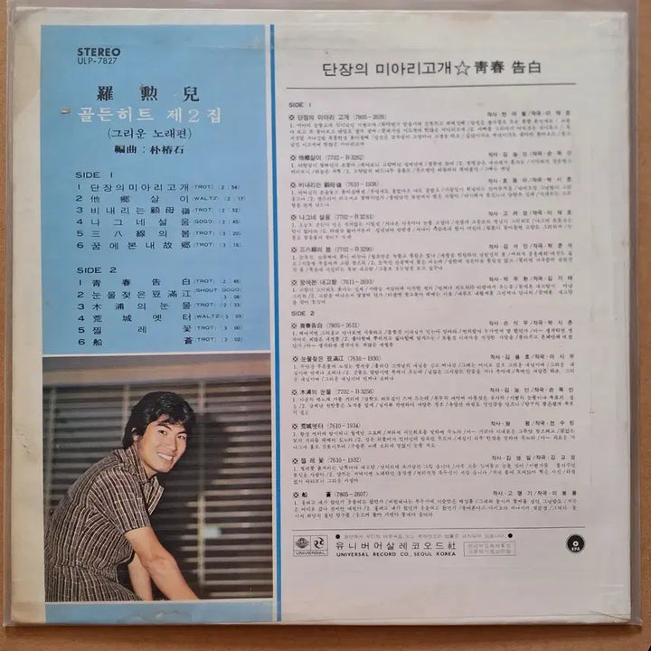 [BUNJANG] Na Hoon-a Grre-un Norae Golden Hit Vol. 2 LP / 나훈아 그리운 노래 골든히트 제2집 LP