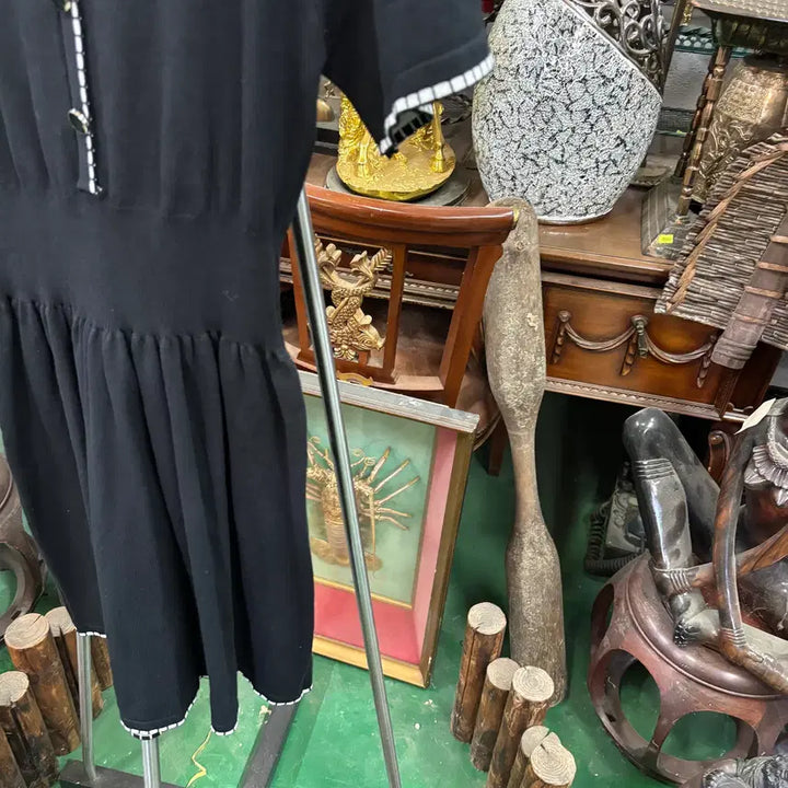 [BUNJANG] Collared Knit Short Sleeve Dress / 카라 니트 반팔 원피스