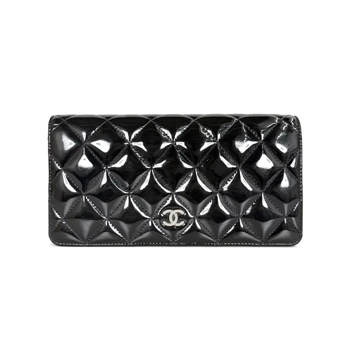 [BUNJANG] Chanel Classic Patent Long Wallet Khaki / 샤넬 A31509 클래식 페이던트 장지갑 카키 (17) W2GX20GK