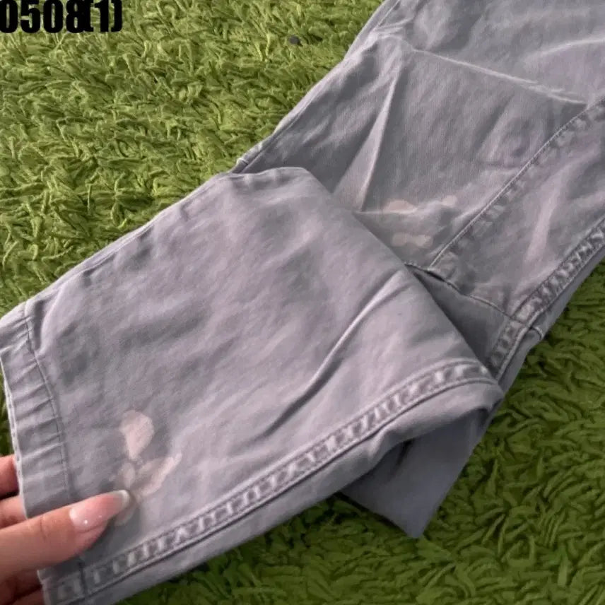 [BUNJANG] Stone Island Grey Washed Cotton Pants / 스톤아일랜드 그레이 워싱 면바지