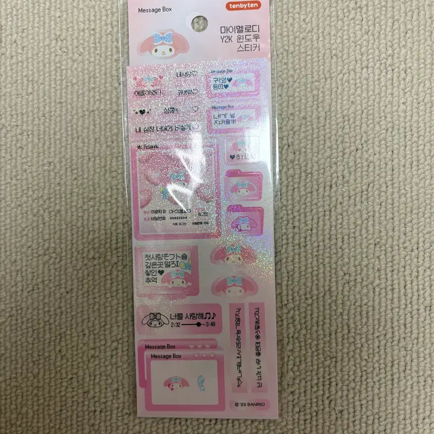 [BUNJANG] 10x10 My Melody Y2K Window Sticker / 텐바이텐 마이멜로디 y2k 윈도우 스티커