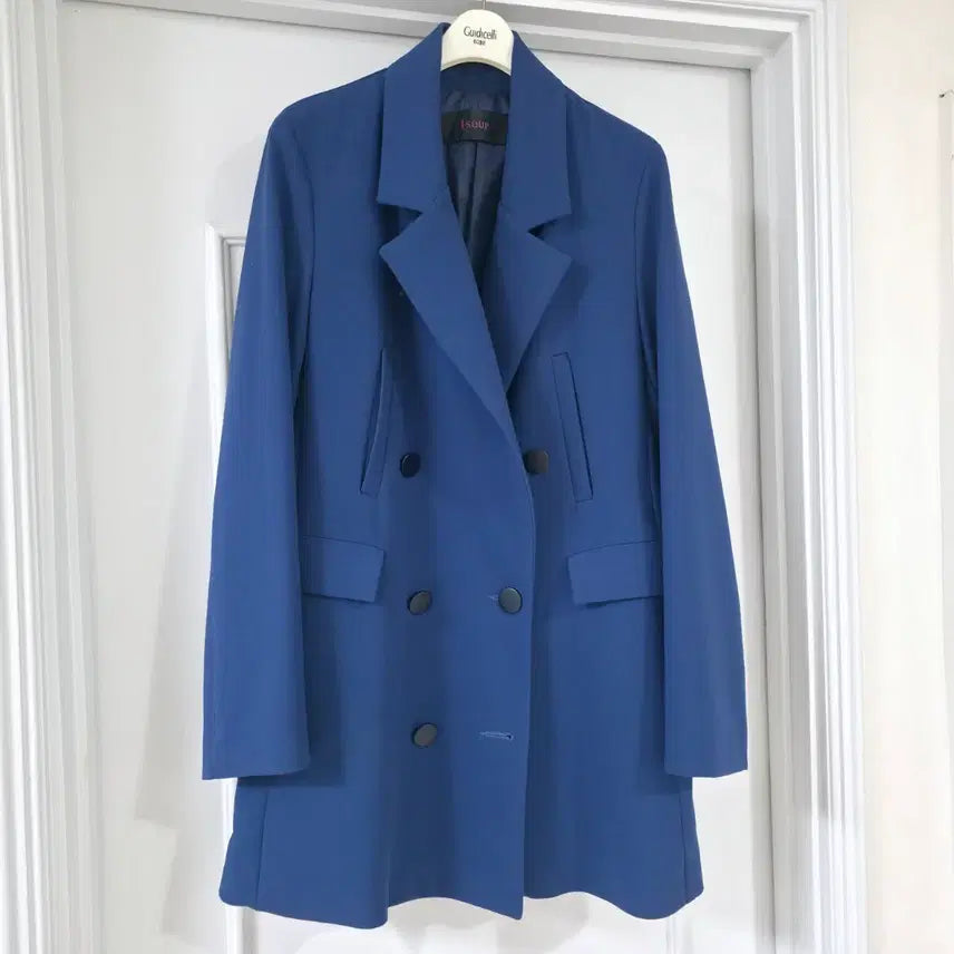 [BUNJANG] SOUP Blue Double Button Jacket / SOUP 블루 더블 버튼 자켓