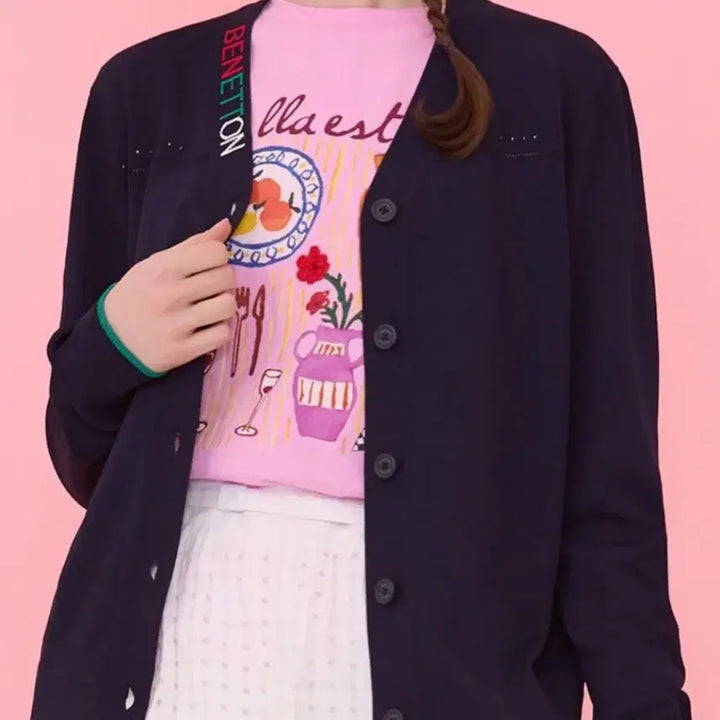 [BUNJANG] Benetton Navy Cardigan M / 베네통 네이비 가디건이에요 M